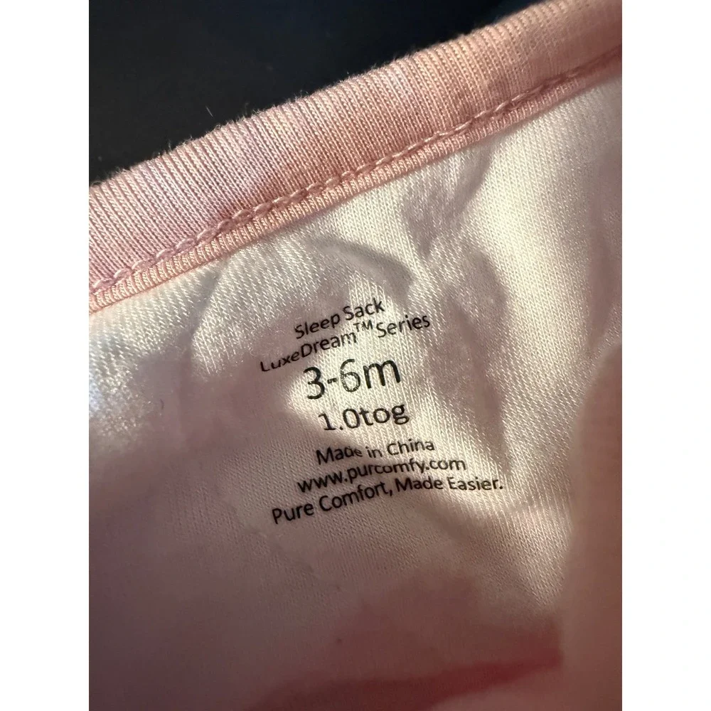 PurComfy LuxeDream Pink Sleep Sack Wearable Blanket 3-6M 1.0 TOG 3728